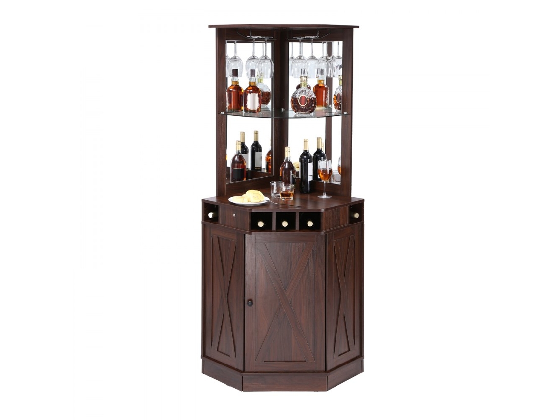 Móvel De Bar Industrial Com Suporte Para Copos E Garrafas Tekmaquinas