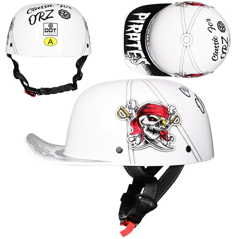 (m) Capacete Retrô De Motocicleta, Boné De Beisebol