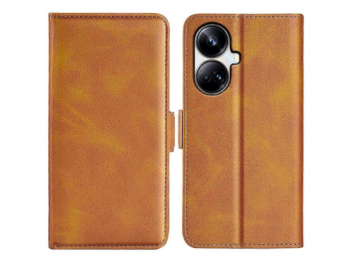 Capa De Couro Com Fecho Magnético Duplo E Flip Horizontal Para Realme 10 Pro