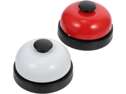 Sinos De Mão Kichvoe, 2 Peças, Em Metal E Plástico, Serve, Design Clássico E Som Nítido, Sinos De Mesa