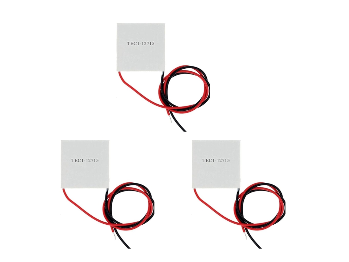 3 Elementos Peltier Tec1 12715 Módulo Termoelétrico 12715 Tec 12v 15a Diy SFUSHOS