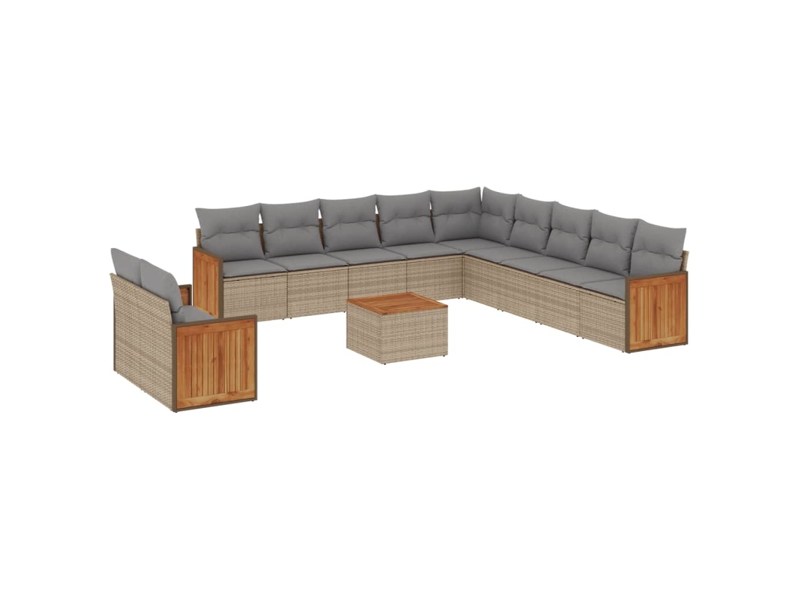 Garden Sofa Set, Garden Sofa Sets Vidaxl Bege Rattan / Vime (n/a)