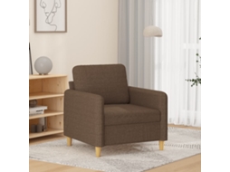 Vidaxl Poltrona 60 Cm Tecido Castanho