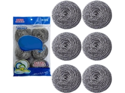 Espátula De Aço Inoxidável, Utensílio De Limpeza Para Banheiro – 6 Esponjas Multifuncionais Para Cozinha, Pia,