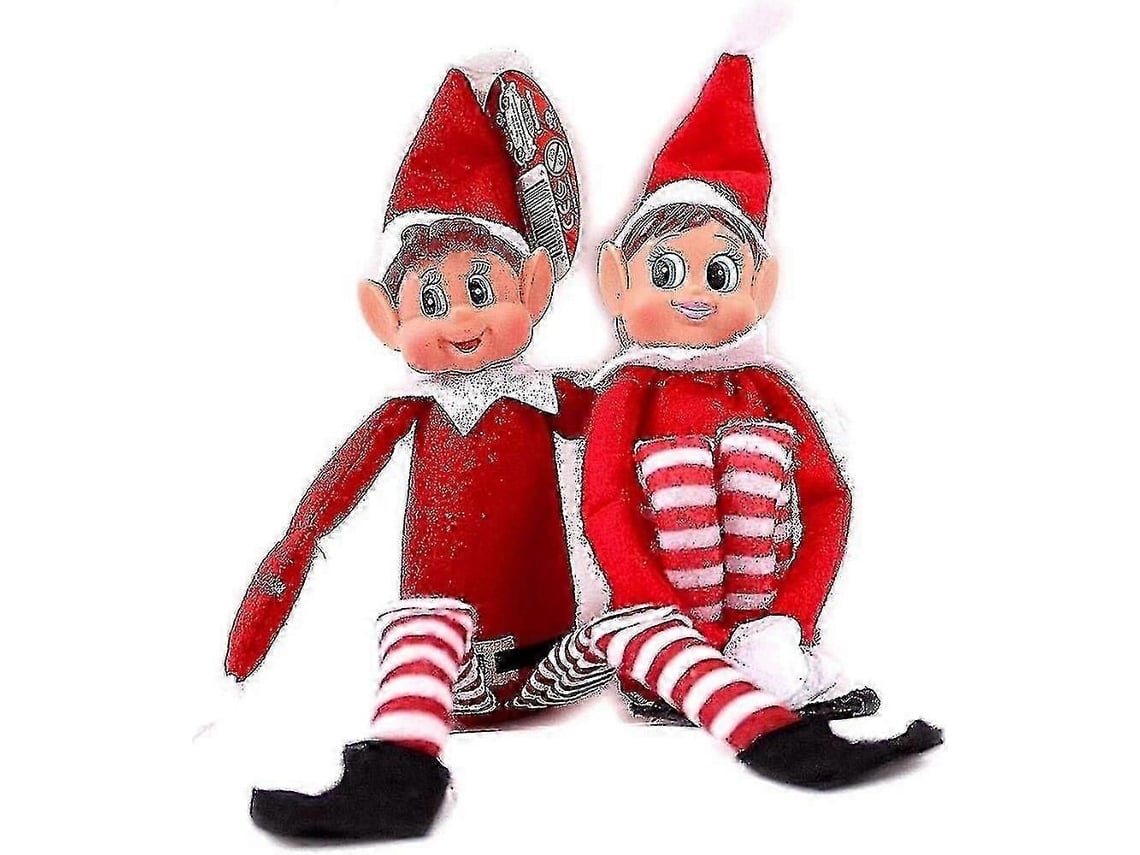 Elfo Travesso De Natal De 12 Polegadas, Rapaz/rapariga, Para Prateleira De Exibição, Brinquedo De Peluche
