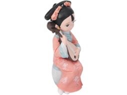 Estatueta Princesa Resina Elegante Ornamento Decorativo Chinês Design Delicado Decoração Escritório Quarto GOKOCO