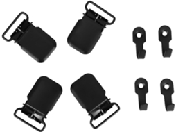 Stobaza Conjunto De 4-presilhas Metálicas Antiderrapantes Para Pendurar Tapeçarias, Pregas, Metal Preto, Fácil