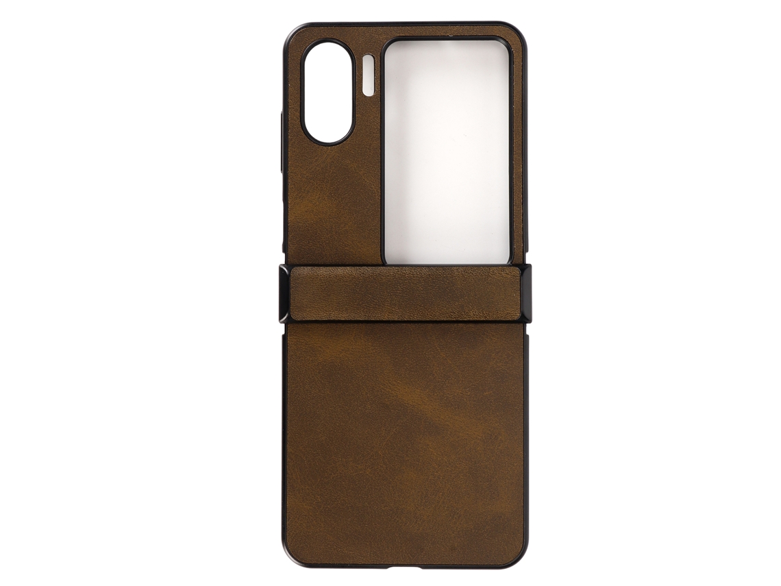 Aetheria capa Flip para Oppo Find N2 Flip Couro Sintético Fina Leve Protetora Camuflagem Verde