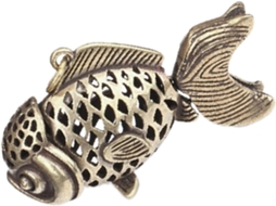 Enfeite Decorativo Peixe Latão Esculpido Escritório Presente Vindas Casa como Boas GOKOCO