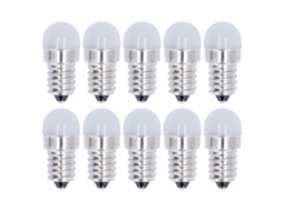 10pcs Lâmpadas Led E14 1.5w 24v luz branca quente 500lm para lustre, teto, parede | S/MARCA