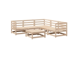 Garden Sofa Set, Garden Sofa Sets Vidaxl Marrom Madeira De Pinho (n/a)