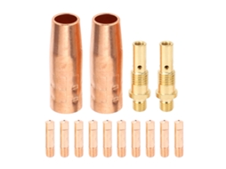 14pcs Kit De Acessórios Para Soplete De Soldadura: 2 Bicos De Gás 21-50 1/2in, 2 Difusores De Gás 35-50 E 10 Eletrodos Para Magnum 100l