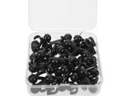 Fuoyloo Alfinetes Com Moldura Preta, Cortiça Quadrada 100 Unidades, Material Pvc Para Projetos Artesanais E