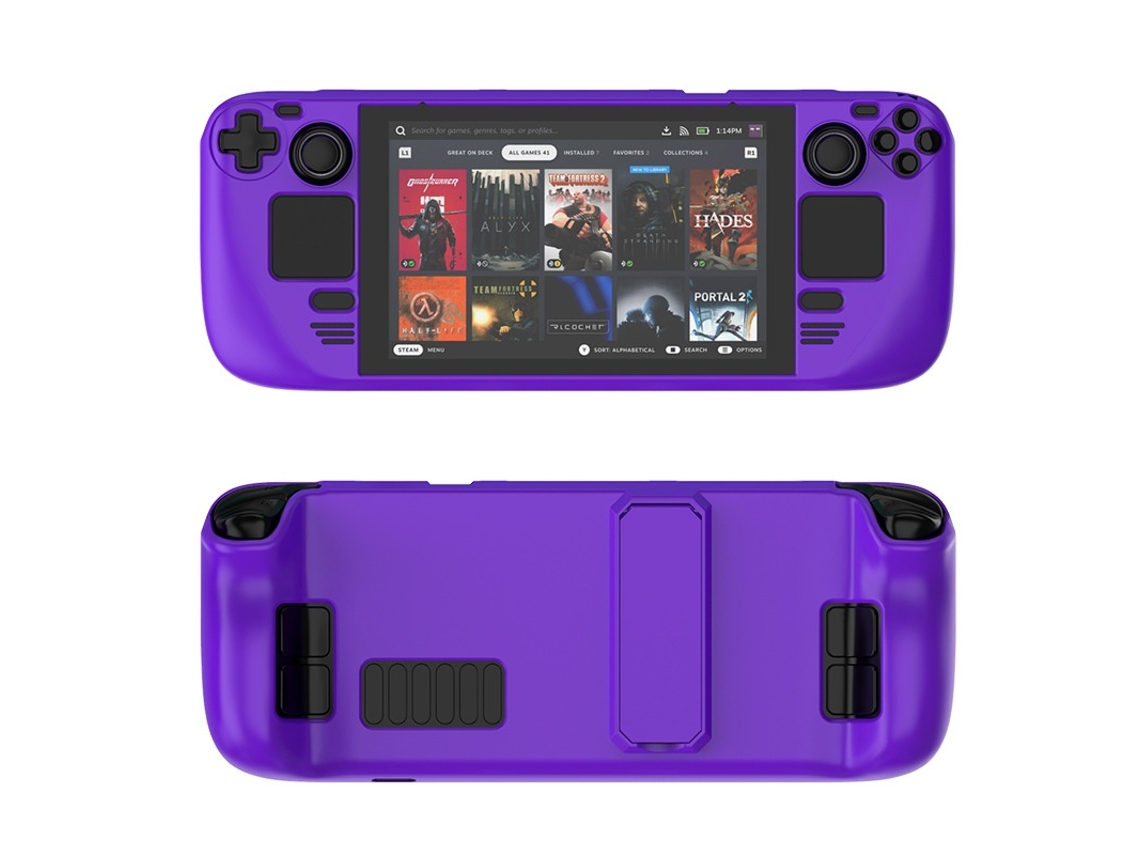 Capa Protetora Completa, Para Steam Deck/steam Deck Oled Roxo Elysve