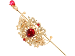 Presilha de cabelo vintage em dourado para mulheres, acessório delicado para Hanfu.