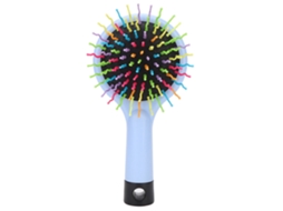Pente De Massagem Antiestática De Plástico Mini Cartão Portátil Para Cabelo (azul Claro)