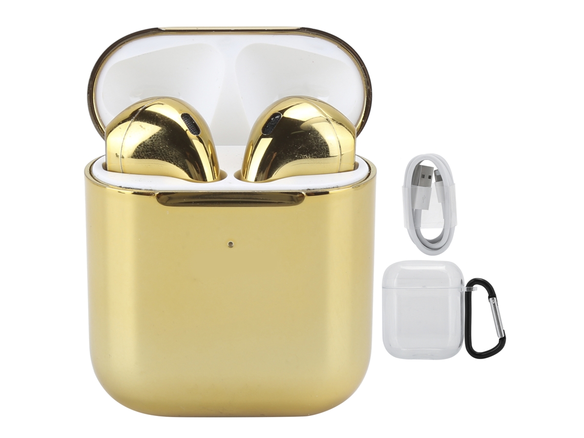 Aetheria fone de Ouvido Tws Bluetooth 5.0 In ear com Redução Inteligente de Ruído e Controle Táctil Dourado