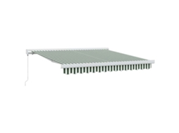 Conjunto 1 Toldo Retrátil Vidaxl Verde Lona (350 X 250 Cm)