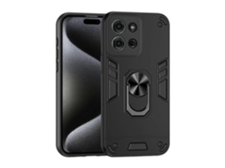 Capa Para Celular Motorola Moto G75 Com Suporte De Anel De Metal À Prova De Choque