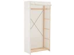 Conjunto 1 Roupeiro Vidaxl Branco Tecido (79 X 40 X 170 Cm)