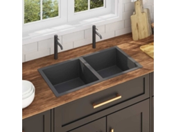 Vidaxl Lava-louça De Cozinha Artesanal Aço Inoxidável Preto