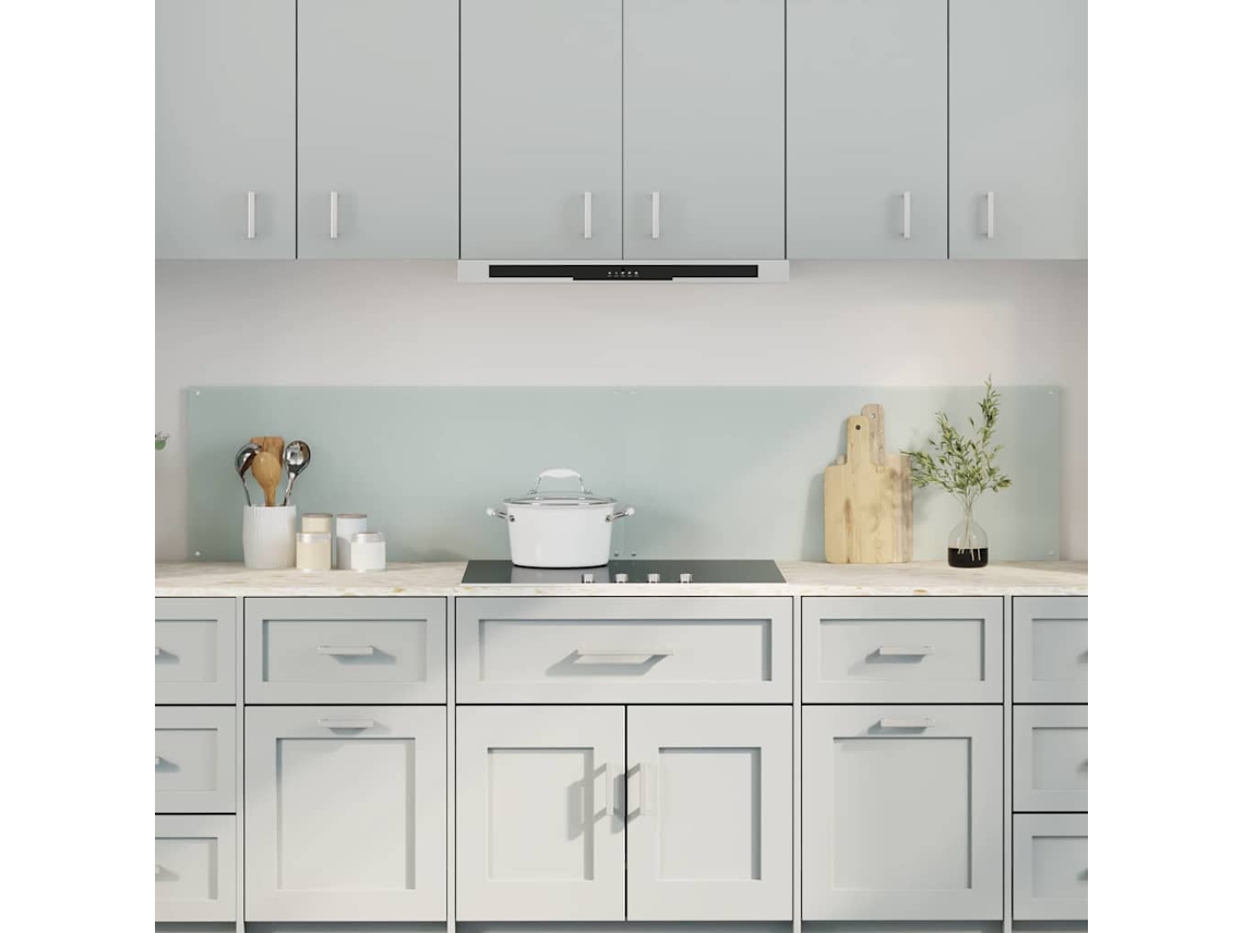 Vidaxl Painel De Cozinha 2 Unid. Branco 100 X 40 Cm Vidro Temperado