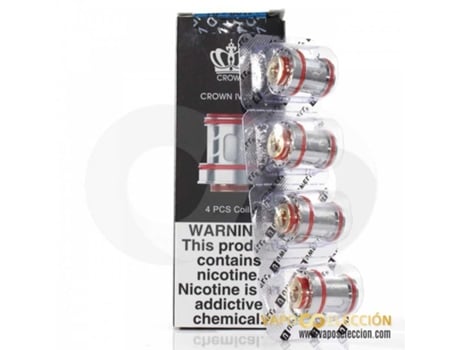 Resistencias Crown Iv Ss994L 0.20 Ohm Pack 4 Uds Produto Sem Nicotina UWELL