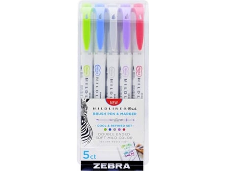 Marcadores ZEBRA Mildliner Brush Pen 108324/79205 Multicor