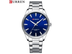 Relógio de Pulso Masculino de Quartzo , com Data Luminosa, Pulseira de Aço Inoxidável e Design Executivo com Mostrador Solar. MDUG (azul Prateado)
