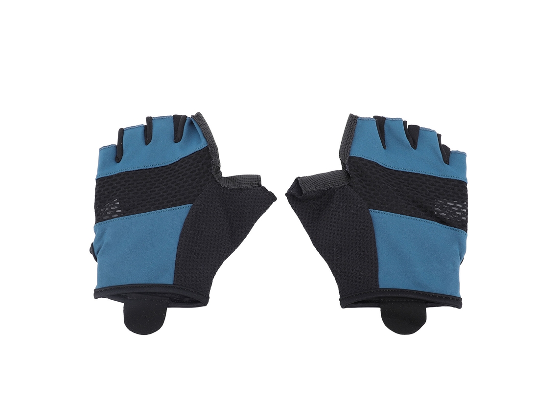 Luvas Mali de Ciclismo Azul Meia Dedo, Antiderrapantes, Impacto, Respiráveis