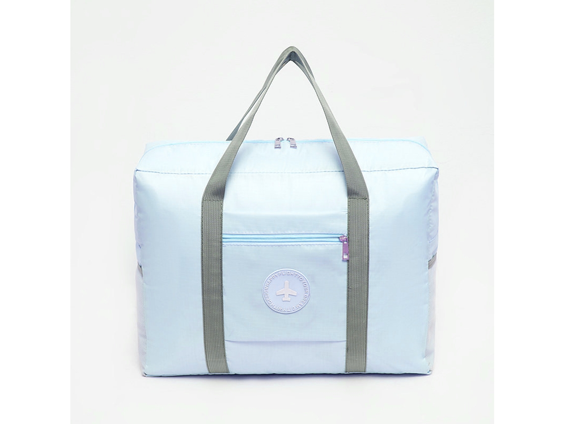Mala de Viagem Tipo Duffel, Bolsa Ombro Impermeável, Fim Semana, para Pernoite, Compatível com Adultos, Cabine, Azul Claro AQUAFORGE