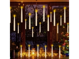 Conjunto de 12 Velas Flutuantes com Bastão Luz Led e Temporizador, Fo BRILVIBERA