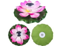 Luz Flutuante De Piscina Solar, Luz De Lago De Flor De Lótus Com Mudança De Cor Para Decoração (rosa)