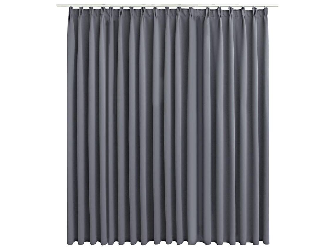 Maison Exclusive - Cortina Blackout Com Ganchos 290x245 Cm Cinzento