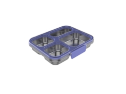 Marmita Bento Box Em Aço Inoxidável 304 Com 3 Compartimentos – (222 X 173 X 46 Mm, Capacidade De 1000 Ml)