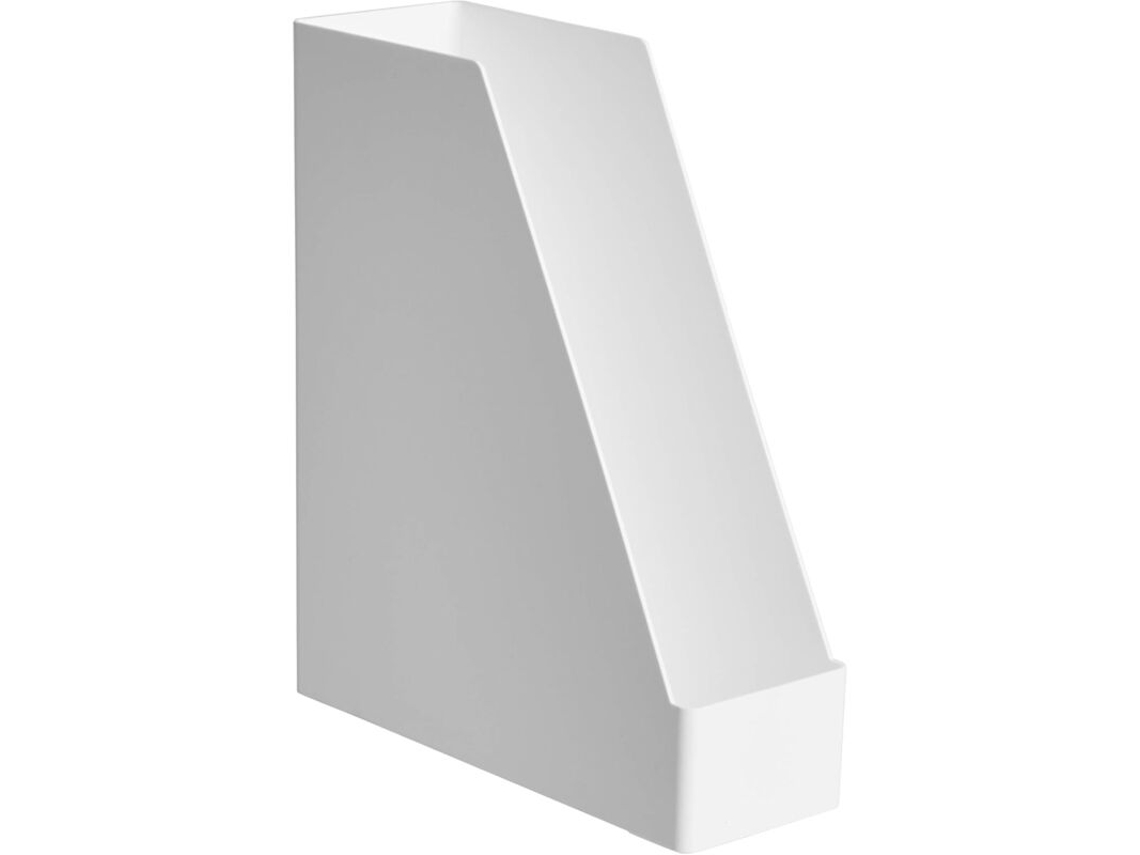Organizador de Plástico para Revistas, Branco BRILVIBERA