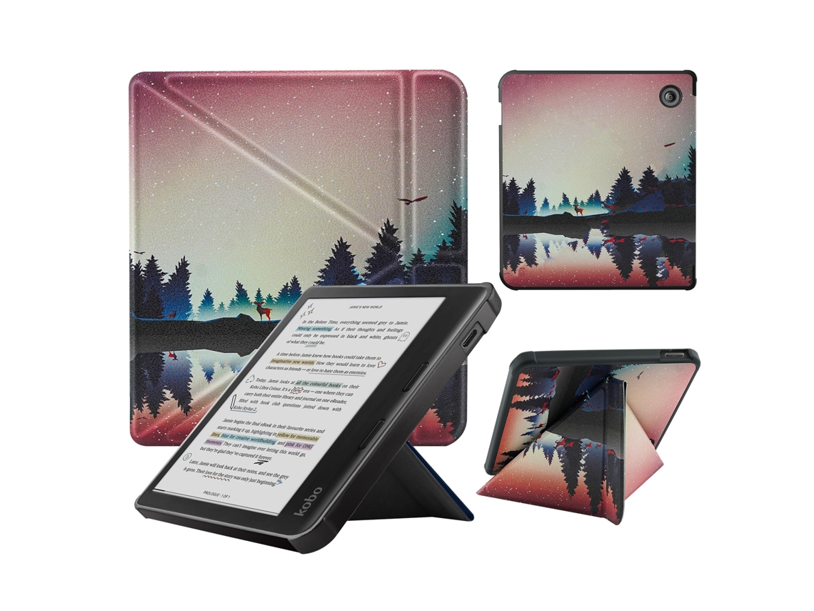 Capa PANOONA para Kobo Libra Color, Compatível com Hibernação Automática Estrelas 2024