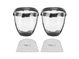 Protetor Facial Reutilizável Transparente Com Filtro Algodão 2pcs Adulto