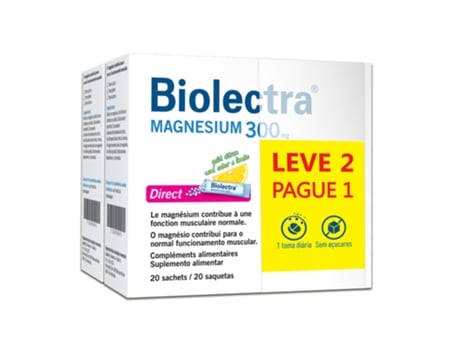Pacote De Suplemento Magnésio 300 Mg Biolectra