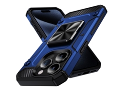 Suporte Casa Para Iphone 14 Pro Max Pele Sintética Azul