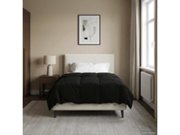 Vidaxl Duvet De Ano Inteiro 140 X 200 Cm 4 Estações Preto Respirável
