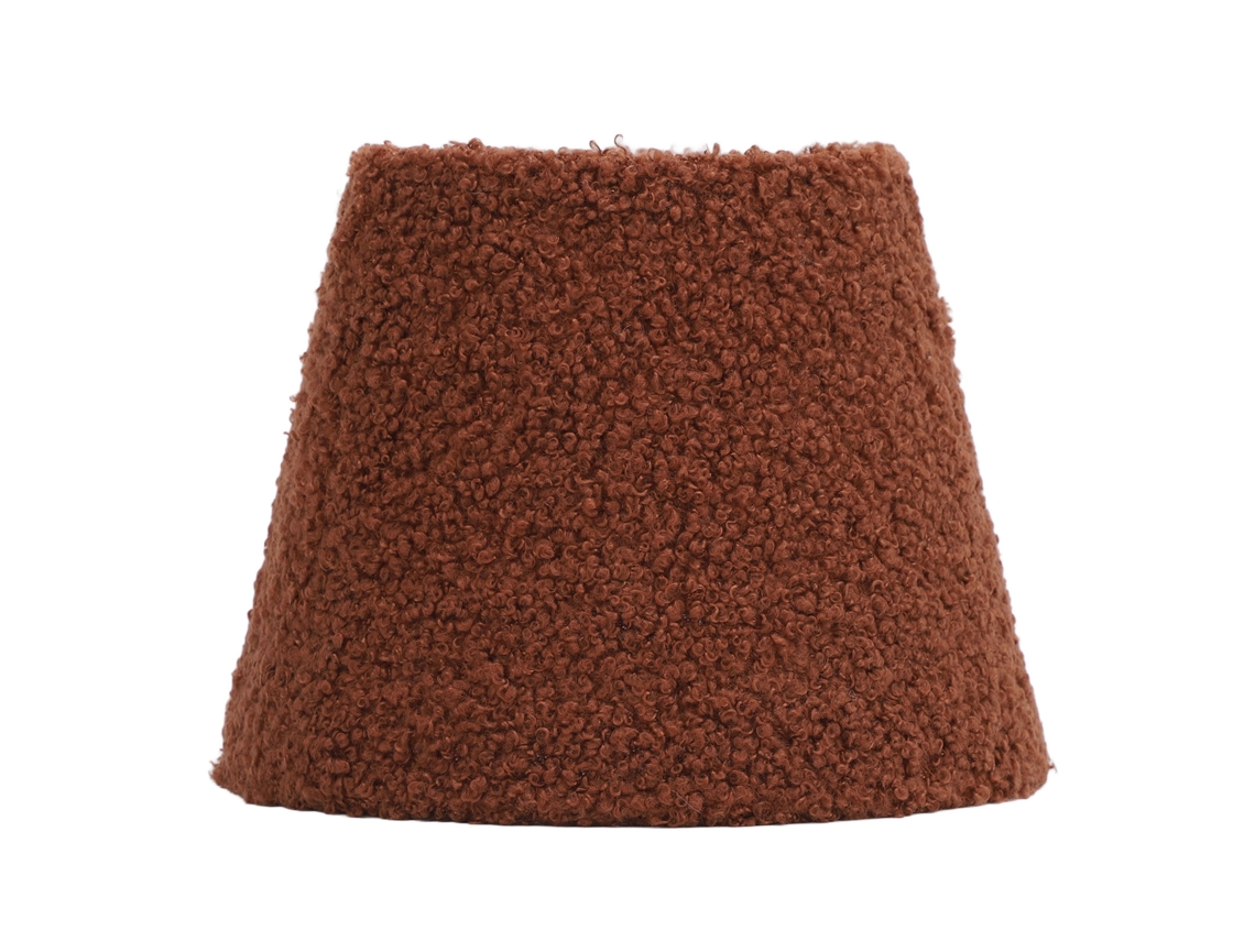 Abajur de Tecido Macio Plush Redondo Cone Substituição para Lâmpada de Mesa E27 E14 Marrom S/MARCA