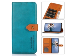 Capa De Celular Flip Em Couro Texturizado De Vaca Bicolor Para Honor 80 Se Khazneh