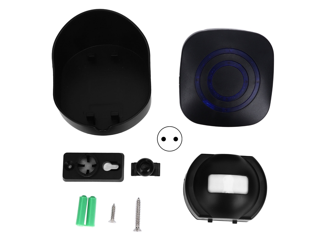 Campainha de porta inteligente sem fio com sensor de indução, ideal para segurança de pátios, equipada com 1 alarme e 1 sensor.