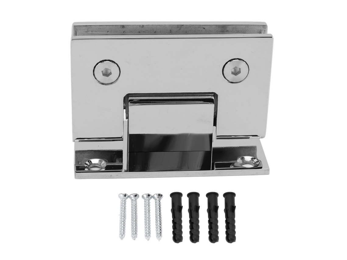 Dobradiça Laxiscreed Para Porta De Vidro De Banheiro Em Aço Inox 90 Graus, Compatível Com Portas Sem Moldura