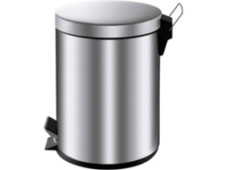 EKO Caixote do lixo com pedal Classic 5 L prateado fosco