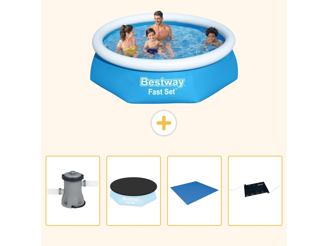 Bestway Piscina Bestway Fast Set Redonda - 244x61 Cm - 5-peças S214