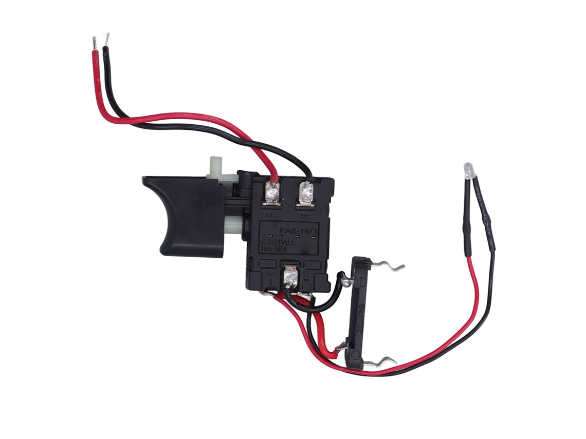 Laxiscreed Switch Reversível De Gatilho Com Iluminação, Para Furadeiras, 7.2-24v Dc, Até 16a