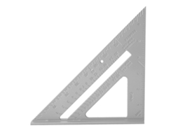 Régua Triangular de Alumínio 7 Polegadas 45/90 Graus para Carpintaria