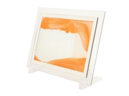 Quadro de Arte de Areia Móvel 7 Polegadas 3d Paisagem Dinâmica Decor Quicksand Amarelo